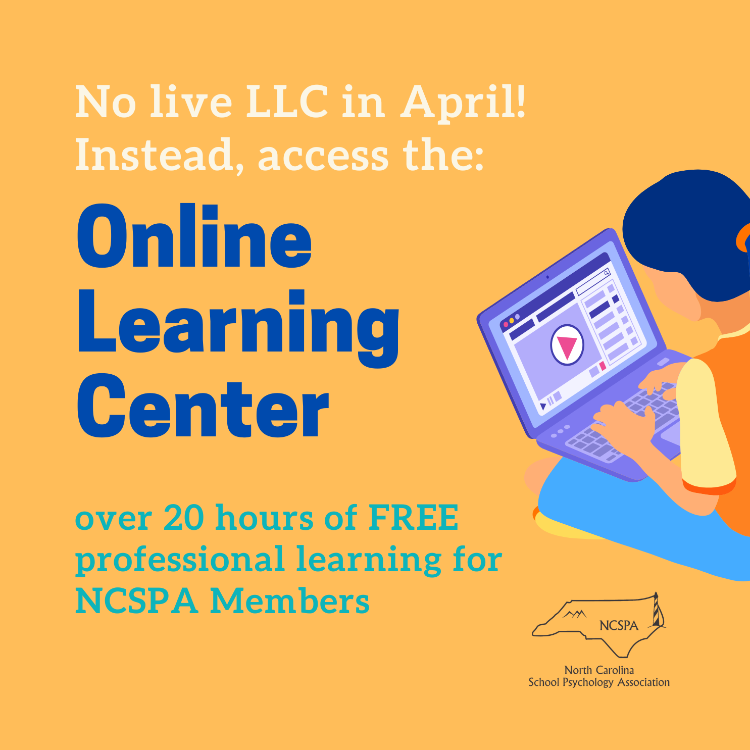 No live LLC in April. Access the Online Learning Center.
